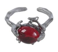 Bague d'épine noire avec cristal style gothique unique réglable zircon bague ouverte bijoux femmes hommes cristal carré, taille unique, Comme décrit, Comme décrit.