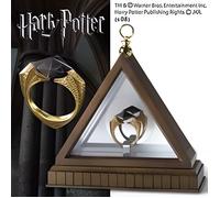Bague des Gaunt Harry Potter - Réplique Noble Collection en métal plaqué or - Taille 10 - Présentoir bois inclus