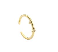 Bague Designer Bague Dorée Vintage 14 Carats Au585 Moissanite Étoile Taille Tante pour Mesdames Cocktail Bijoux