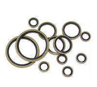 Bague d'étanchéité combinée for rondelle - Joint torique en métal et caoutchouc for la prévention des fuites d'huile | Options 2/5/10 pièces(M33 2pcs)