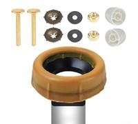 Bague d'étanchéité en ABS pour bride de toilette avec joint de cire épaisse de 4 cm et couvercles de vis assortis pour une installation sécurisée des toilettes (N01)