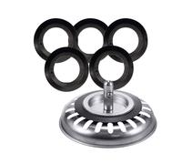 Bague d'étanchéité en caoutchouc pour crépine d'évier, paquet de 5