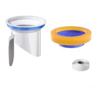 Bague d'étanchéité pour bride de toilette avec kit de clapet anti-retour, triple protection anti-fuite, fermeture magnétique, s'adapte aux sorties de vidange de 100 à 110 mm, pour rénovation de salle