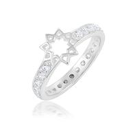 Bague d'éternité en forme d'étoile avec pierres précieuses naturelles multicolores et argent sterling 925 massif pour mariage J à X, U 1/2, Pierre précieuse., Quartz cristal