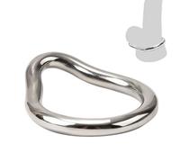 Bague D'Exercice En Forme De Virgule En Acier Inoxydable En Argent（38mm） | Moulage IntéGré, Fermé, Tordu, Rationalisé Mur De Tuyau, Lisse Et Arrondie Sans Bornes