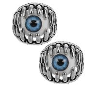 Bague du Diable Maléfique Anneau Oculaire Mauvais Œil pour Hommes 2pcs