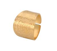 Bague du Sceau des 7 Archanges Bague du Cube de Metatron Bague du Sceau de Lilith Symbole Biblique Bague Amulette Talisman Bague Religieuse Bijoux en Acier Inoxydable Cadeaux pour Hommes Femmes