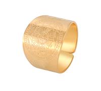 Bague du Sceau des 7 Archanges et Cube de Metatron - Amulette Symbole Biblique en Acier Inoxydable - Cadeau Homme Femme