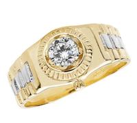 Bague, EDS JEWELS, Homme, Or 2 Couleurs 375/1000, Oxyde de Zirconium de Culture, 44221 66