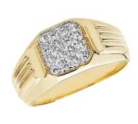 Bague, EDS JEWELS, Homme, Or 375/1000, Oxyde de Zirconium de Culture, 44220 65