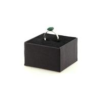 Bague Emeraude brut plaqué argent