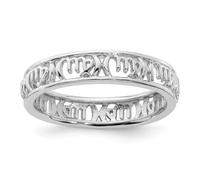 Bague empilable en argent sterling 925 avec signe du zodiaque Vierge pour femme, US 5 | EU 49.75 | DE 15.75 | JP 9 | UK J 1/2, Métal Argent Argent sterling, Aucune pierre précieuse