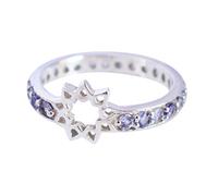 Bague empilable en argent sterling 925 pour femme, tanzanite, pierre de naissance de décembre, bague de mariage, bagues d'anniversaire, N 1/2, Pierre précieuse., Tanzanite