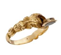 Bague empoisonnée vintage avec compartiment secret, bague médaillon en laiton pour pilules et souvenirs, bijoux de style rétro doré