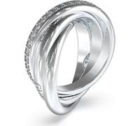 Bague en acier à la mode avec zircon Perfect JUBR04067JWRH - Circonférence : 58 mm.