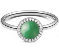 Bague en acier avec cristaux Jade et Audrey DW0040135 - Circonférence : 62 mm.