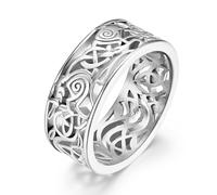 Bague en acier inoxydable avec nœud celtique nordique, bague tendance en titane avec nœud celtique