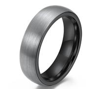 Bague en acier inoxydable mat, bague simple en acier tungstène pour homme