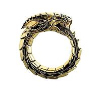 Bague en acier inoxydable pour femme - Ensemble de bagues de dragon - Bague nordique - Bague de motard - Bague punk animal - Bijoux pour hommes, taille unique, Métal, Aucune pierre précieuse