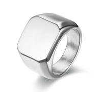 Bague en acier inoxydable pour homme - Style industriel Hip Hop Streetwear - Bijoux à gros maillons - Cadeau pour petit ami, 12, Acier titane