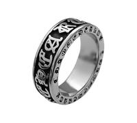 Bague en acier inoxydable pour homme - Style industriel Hip Hop Streetwear - Bijoux à gros maillons - Cadeau pour petit ami, 9, Acier titane