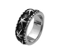 Bague en acier inoxydable pour homme - Style industriel Hip Hop Streetwear - Bijoux à gros maillons - Cadeau pour petit ami, 8, Acier titane