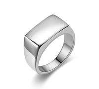 Bague en acier inoxydable pour homme - Style industriel Hip Hop Streetwear - Bijoux à gros maillons - Cadeau pour petit ami, 11, Acier titane
