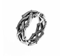 Bague en acier inoxydable pour homme - Style industriel Hip Hop Streetwear - Bijoux à gros maillons - Cadeau pour petit ami, 8, Acier titane