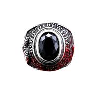 Bague en acier inoxydable pour hommes G.V Original réplique titane acier Zircon Pierre Vintage franc-maçonnerie bijoux style de mode