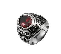 Bague en acier inoxydable pour hommes G.V Original réplique titane acier Zircon Pierre Vintage franc-maçonnerie bijoux style de mode