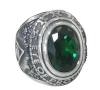 Bague en acier inoxydable pour hommes G.V Original réplique titane acier Zircon Pierre Vintage franc-maçonnerie bijoux style de mode