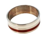 Bague en acier 'Peaceful' rouge LES TRESORS DE LILY - 7mm 66