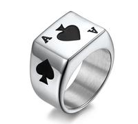 Bague en acier titane à motifs européens et américains, bague en acier inoxydable à motifs pour hommes et femmes