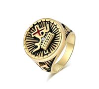 Bague en acier titane Croix Pape de style rétro, accessoires faits à la main personnalisés tendance pour hommes
