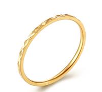 Bague en acier titane en forme de diamant, Japon et Corée du Sud, bague simple en acier inoxydable en forme de diamant