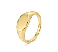 Bague en acier titane lisse simple et avancée avec design de mode pour femmes, sceau ovale, bijoux de main de niche