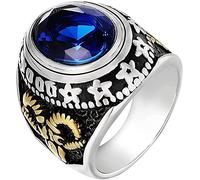 Bague en acier titane ornée d'une tête de mouton, style hip-hop punk, pour hommes et femmes. Bijou unisexe.