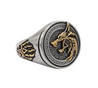 Bague en acier titane style vintage pour homme avec motif totem de loup pour un usage quotidien, 7