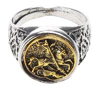 Bague en alliage de rétro George Portrait soldat romain bague bijoux bagues Vintage pour cadeaux d ' anniversaire soldat pour hommes