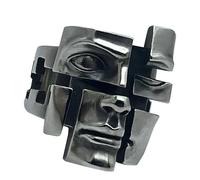 Bague en alliage unique symbolisant la complexité intérieure, adaptée pour les fêtes et les expositions artistiques, bijoux rétro