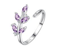Bague En Argent 925 Avec Feuille, Ajustable, Pierre Précieuse Naturelle, Cristal, Promesse De Mariage, Large, Pour Femmes Et Filles, Bijoux, Cadeaux, Avec Boîte, Bague En Agate