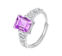 Bague En Argent 925 Avec Pierres Précieuses Naturelles, Ajustable, Empilable, Pour Mariage, Fiançailles, Diamant Ovale, Pour Femmes Et Filles, Bijoux Avec Pierre De Naissance, Cadeaux, Bague En Am