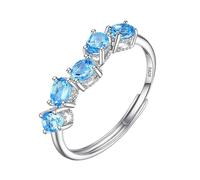 Bague En Argent 925 Avec Pierres Précieuses Naturelles, Ajustable, Empilable, Pour Mariage, Fiançailles, Diamant Ovale, Pour Femmes Et Filles, Bijoux Avec Pierre De Naissance, Cadeaux, Bague En To