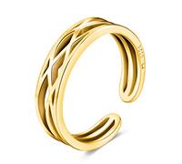 Bague en argent pour femme formé par des lignes liées. Bague pour femme plaqué en argent ou or. Bijoux femme idéal pour le couple, les cadeaux pour le mère, fille.