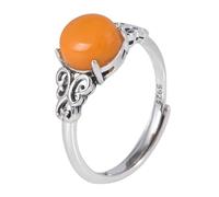 Bague En Argent Sterling 925 Avec Agate Orange Pour Femme, Style Vintage, Nœud D'Amour Celtique, Alliance De Fiançailles, Alliance Empilable Pour Le Pouce, Bijoux Cadeaux