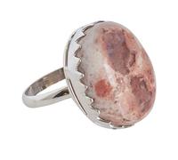 Bague en argent sterling 925 avec cabochon ovale en opale de feu mexicaine - 23 x 17 mm - Rouge - Fait à la main - Cadeau pour femme, anniversaire, Noël, T 1/2, 62 (19,70)