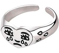 Bague en argent sterling 925 avec cœur brisé - Pour femme et fille - Bague extensible ouverte - Réglable - Pour la Saint Valentin, un anniversaire - Pour une amie ou une amoureuse