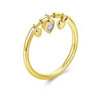Bague En Argent Sterling 925 Avec Cœur Scintillant Et Zircone Cubique Transparent Pour Femme, Bijou De Fiançailles Et De Mariage
