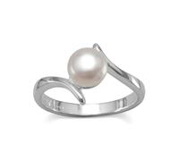 Bague en argent sterling 925 avec perles de culture d'eau douce de 8 mm avec foi religieuse pour homme et femme, US 5 | EU 49.75 | DE 15.75 | JP 9 | UK J 1/2, Métal Argent Métal Perle Argenté, Aucune