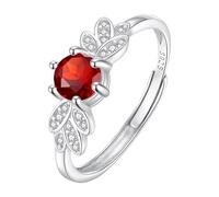 Bague En Argent Sterling 925 Avec Pierres Précieuses Pour Femme, Style Vintage, Avec Feuilles Et Zircone Cubique, Ajustable, Cristal À Facettes, Fiançailles, Cocktail, Alliance, Cadeau Avec Boît